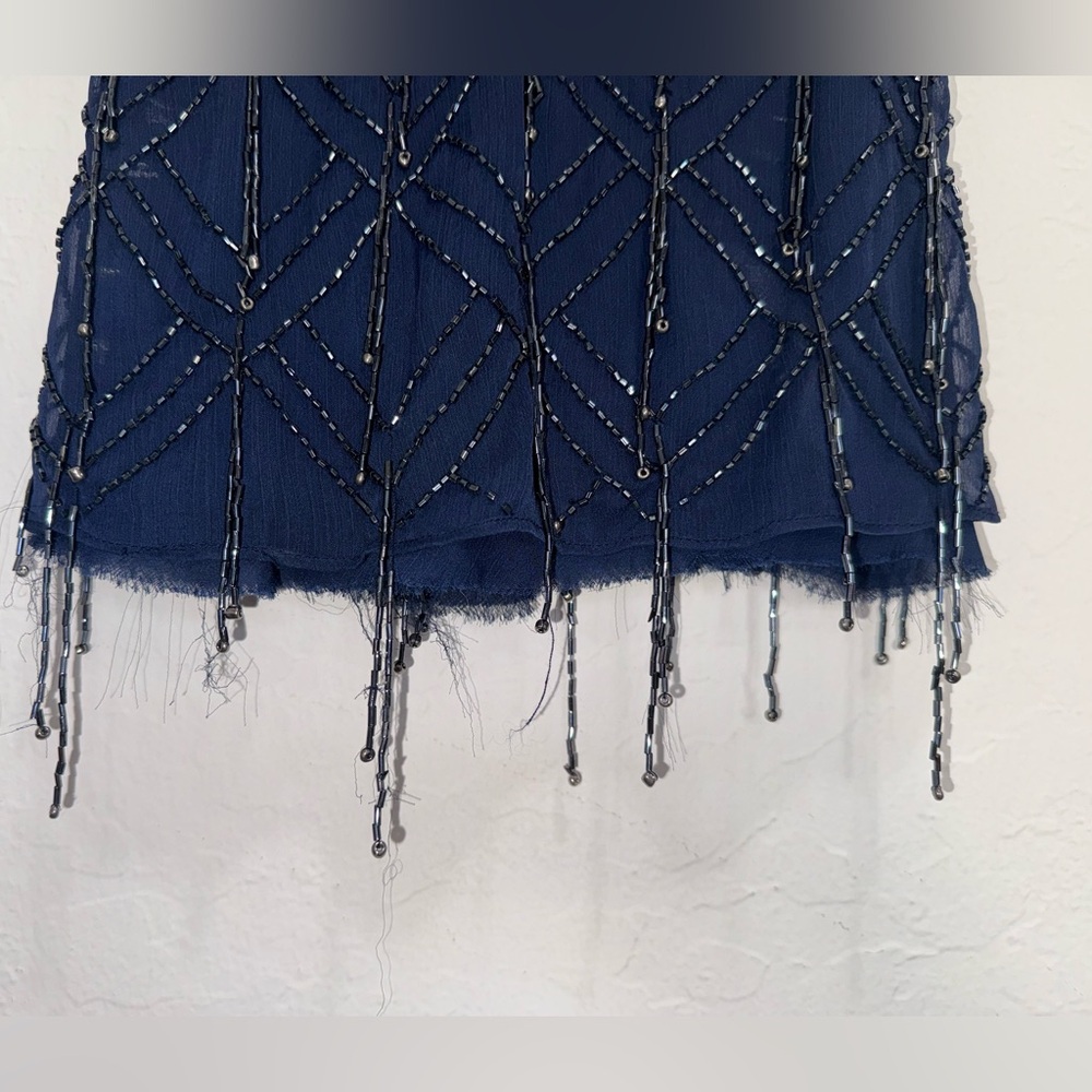 Free People Navy Beaded Camisole - Picture 2 of 6